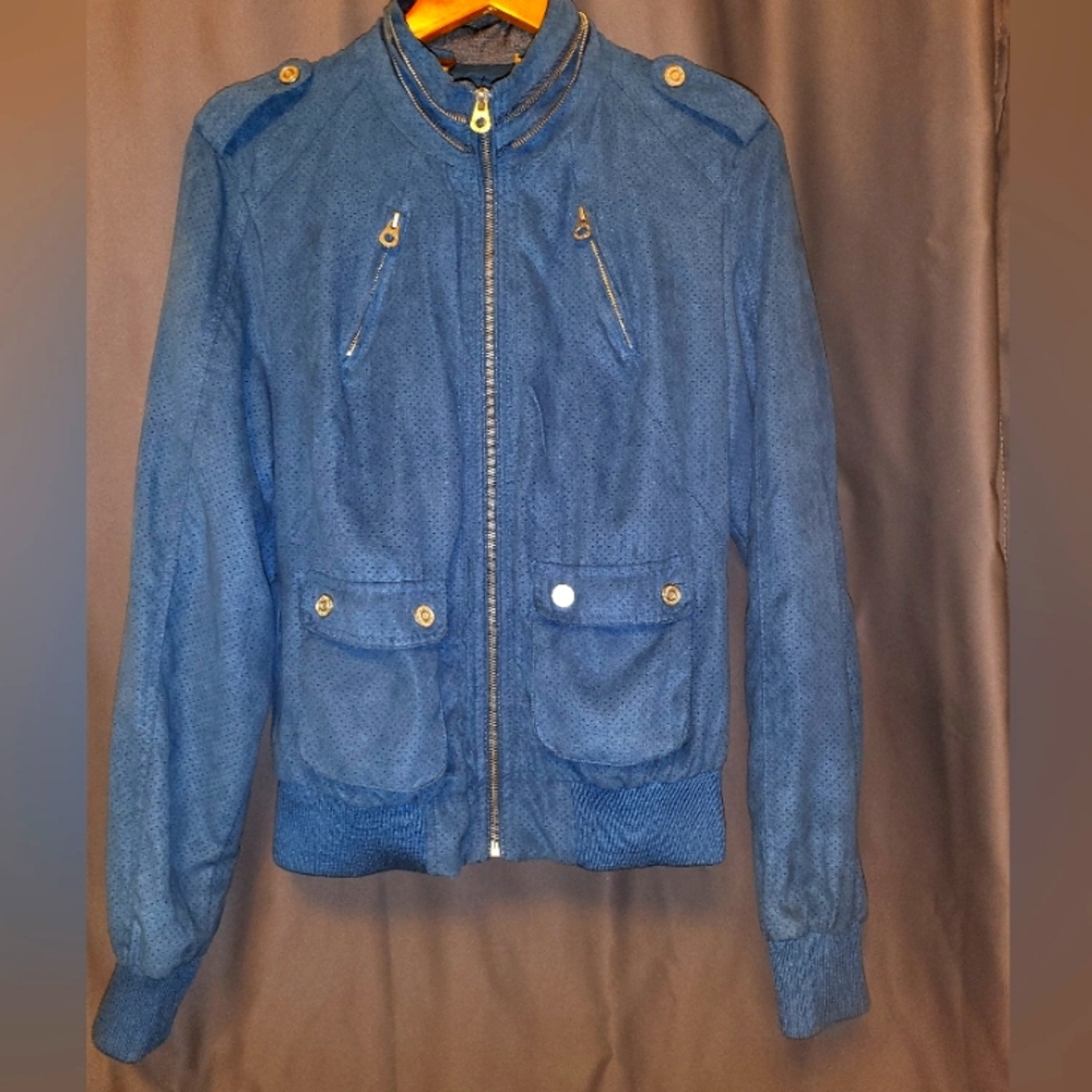 Blue Silvian Heach Bomber Jacket XL